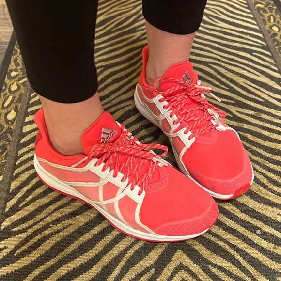 adidas | Shoes | Womans Adidas Bounce Running Shoes Sneaker Bright Pink  Size 7 2 | Poshmark